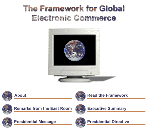 Original website for the Framework for Global Electronic Commerce